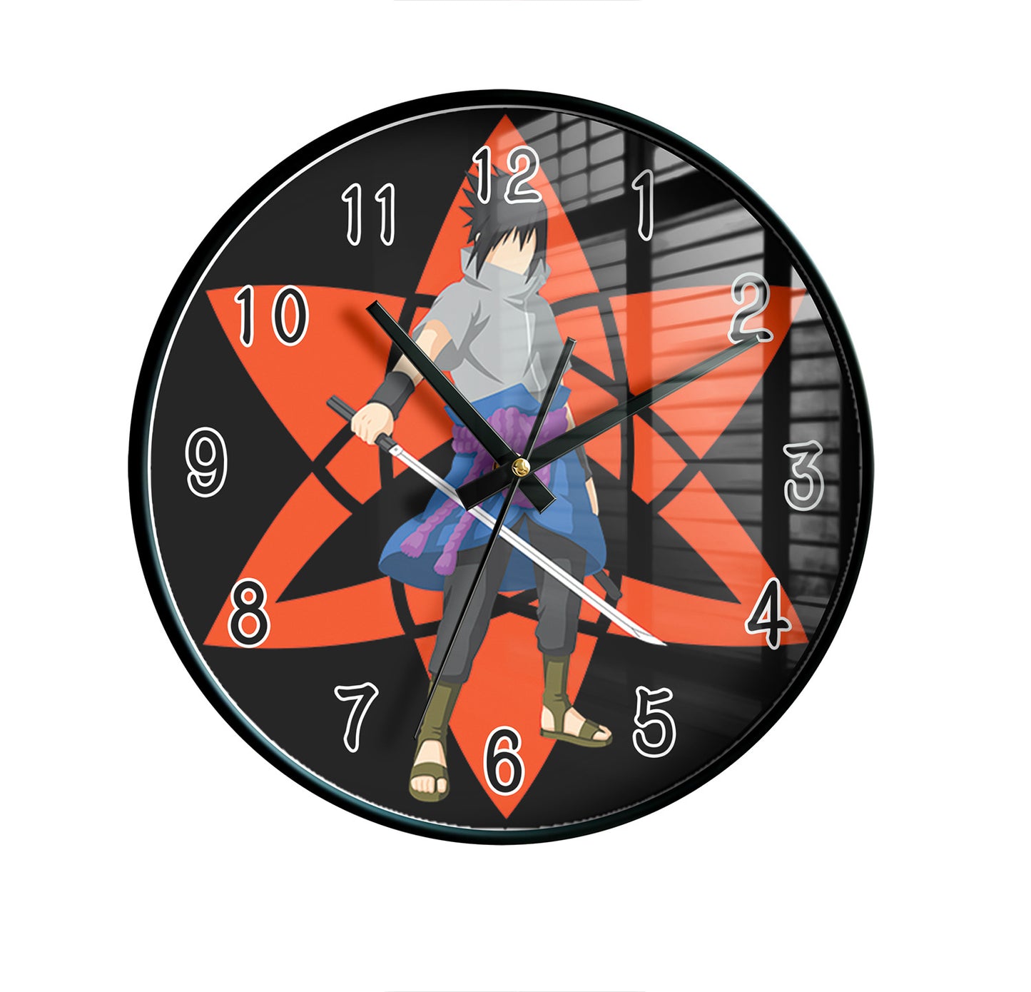 Naruto anime wall clock- Sasuke Uchiha