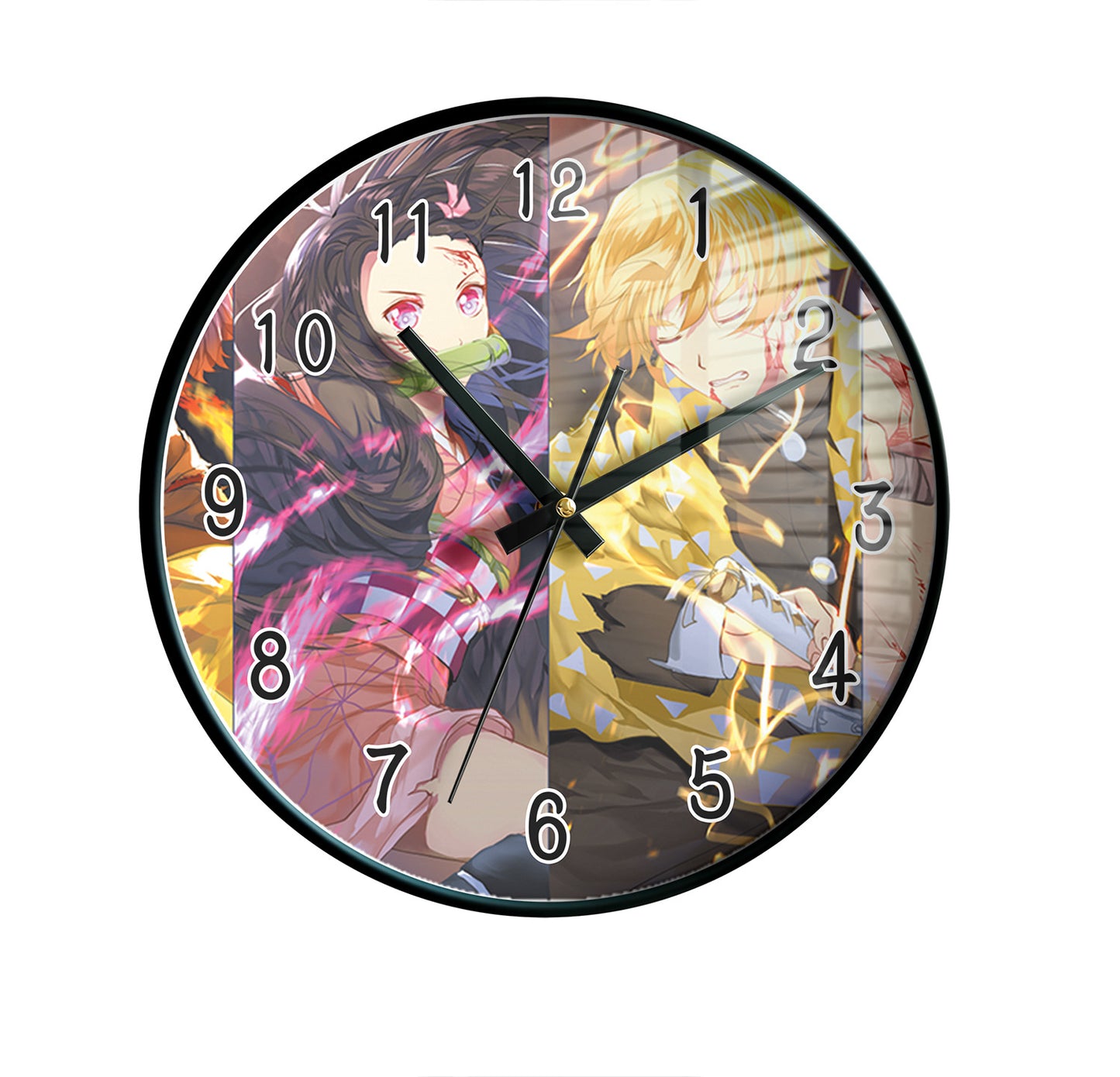 demon slayer wall clock- Nezuko and Zenitsu