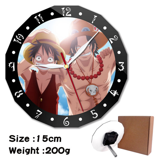 One Piece Desk Clock- Luffy & Ace